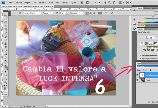 Passa da "noramale" a "luce intensa"