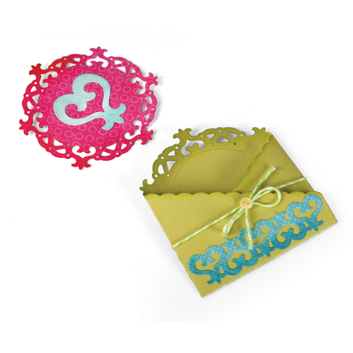 Sizzix 662836 Framelits Fustelle, Set 'In Bocca Al Lupo' - Forme E Scritte Per Biglietti E Scrapbooking, 10 Pezzi