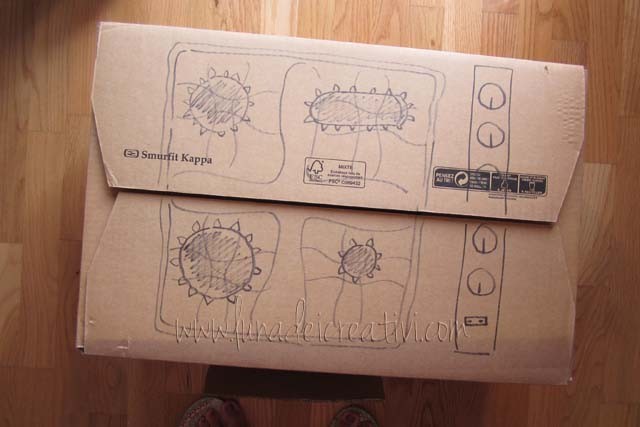 Fig. 2 - Disegna sulla scatola fornelli e manopole